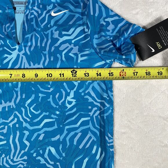 Nike Girl's Sz Small Standard Fit Dri-FIT Top Abstract Print Short Sleeve Shirt - Picture 4 of 5